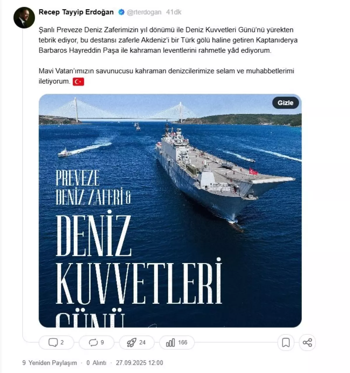 deniz kuvvetleri gunu ve preveze zaferi kutlandi whElCGZO