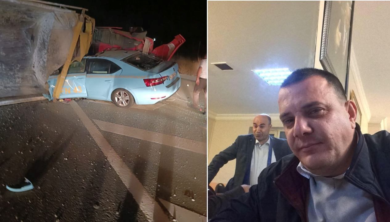 korkunc olum hafriyat kamyonu taksinin uzerine devrildi 7mxAfJx1